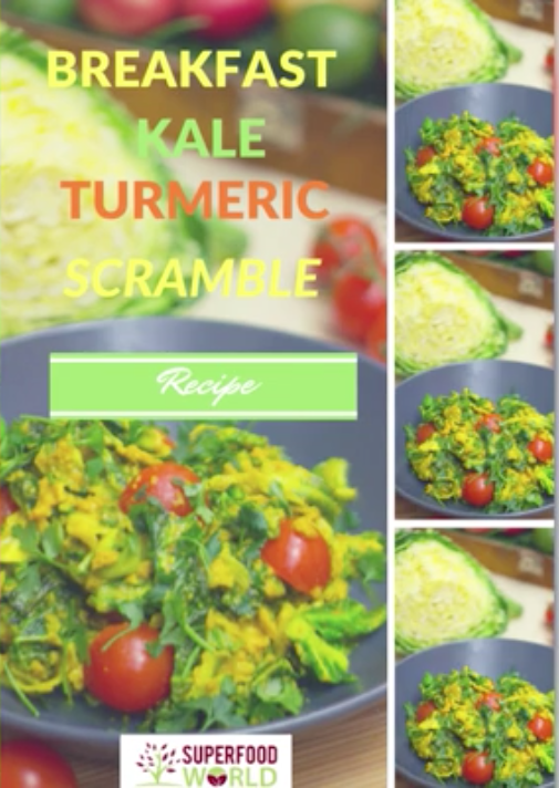 Breakfast Kale Turmeric Scramble Recipe