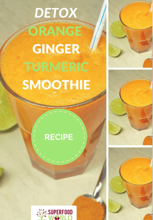 Detoxifying Orange, Carrot, Ginger and Turmeric Smoothie