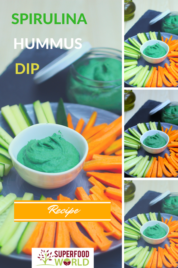 Spirulina Hummus Dip Recipe