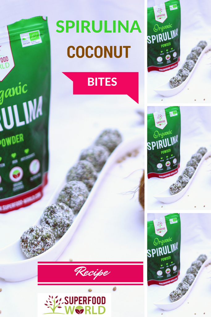 Spirulina Coconut Bites Recipe