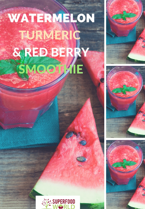 Watermelon, Turmeric and Red Berry Detox Smoothie