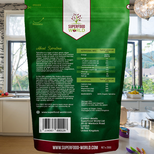 Organic Spirulina 500 Tablets