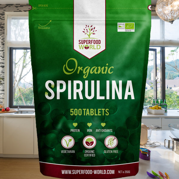 Organic Spirulina 500 Tablets